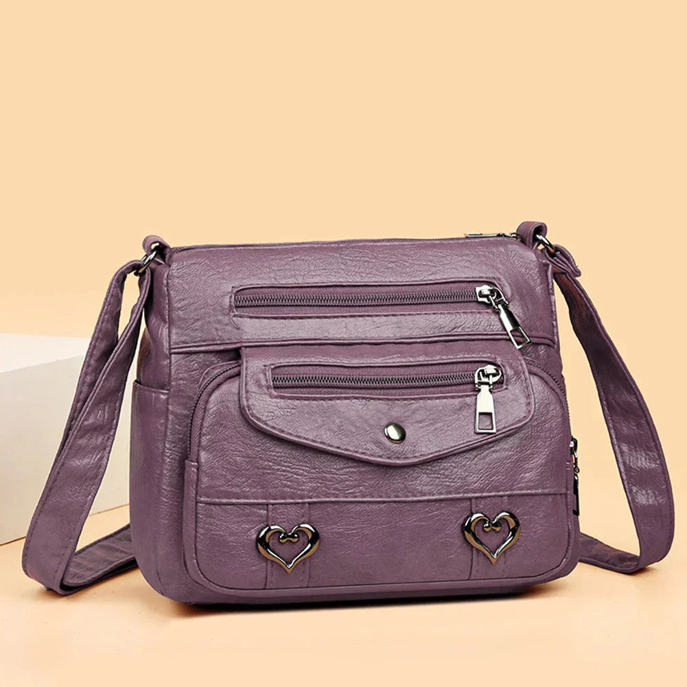 Women's shoulder bag | Multiple zipper