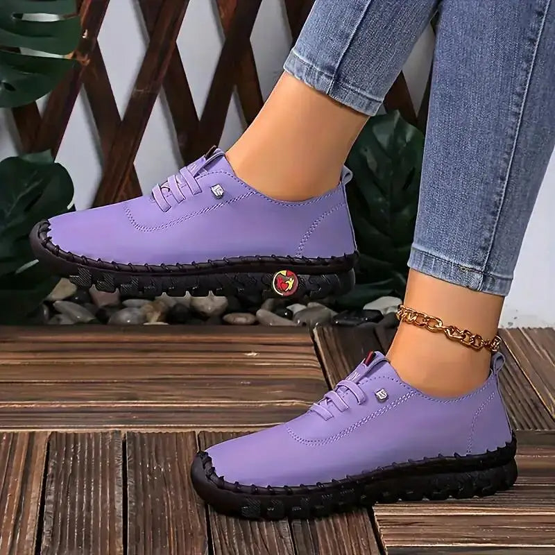 LISA Leather Shoes For Women Lightweight Non Slip Arch Support Posture Comfort All Day