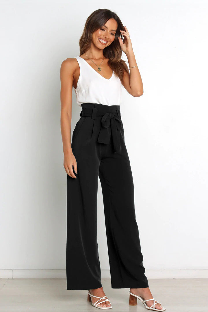 Aira | Lightweight Linen Palazzo Pants for Women, Wide Summer Pants, Elegant and Comfortable