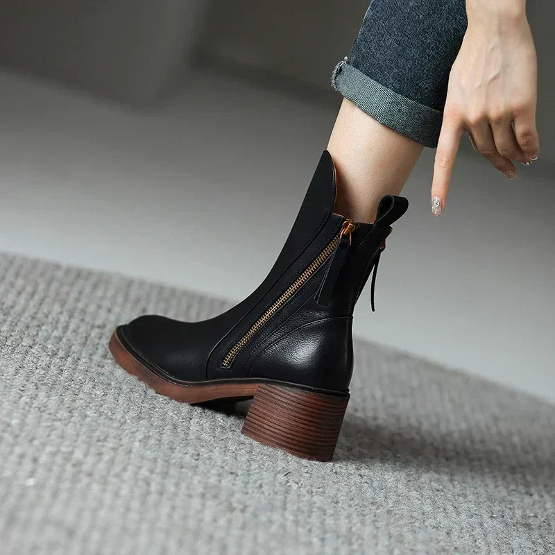 Isla Chic Boots For Women Elegant Comfortable Leather Footwear With All Day Comfort