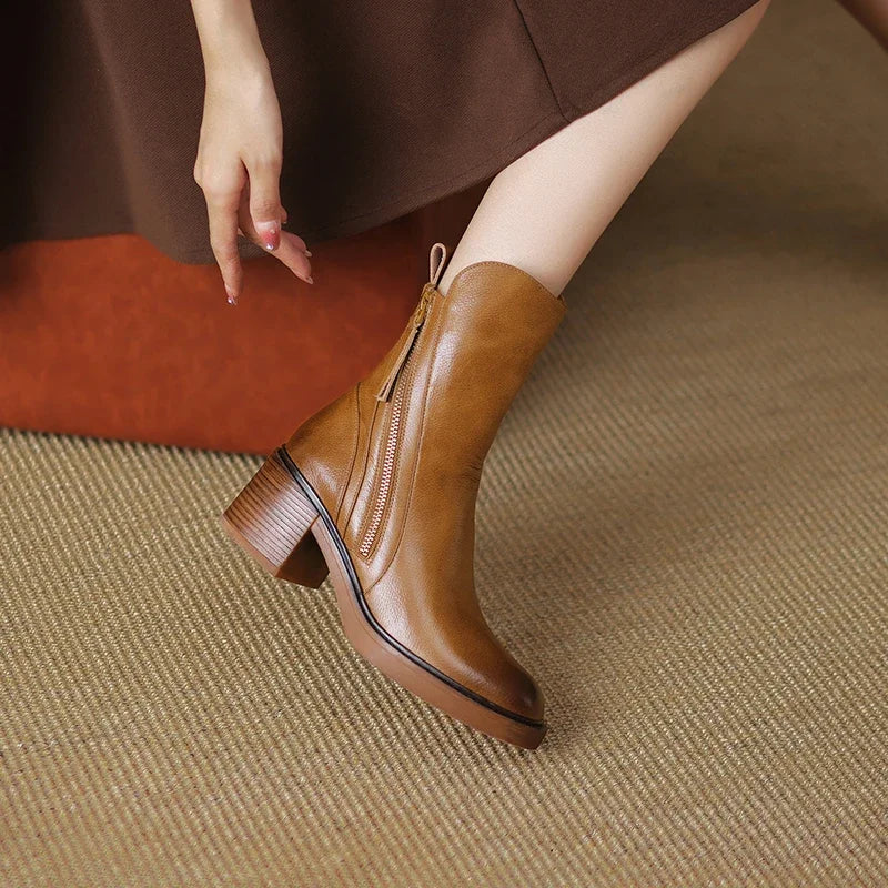 Isla Chic Boots For Women Elegant Comfortable Leather Footwear With All Day Comfort