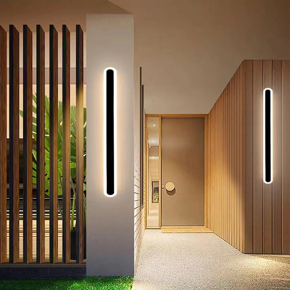 Waterproof LED Wall Light Slim Bar IP65 For Outdoor And Bathroom Modern Home Lighting