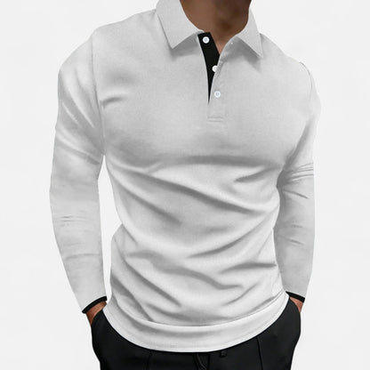 Ancienne Monde | Long Sleeve Polo for Men – Comfortable Elegance for Autumn and Business Casual