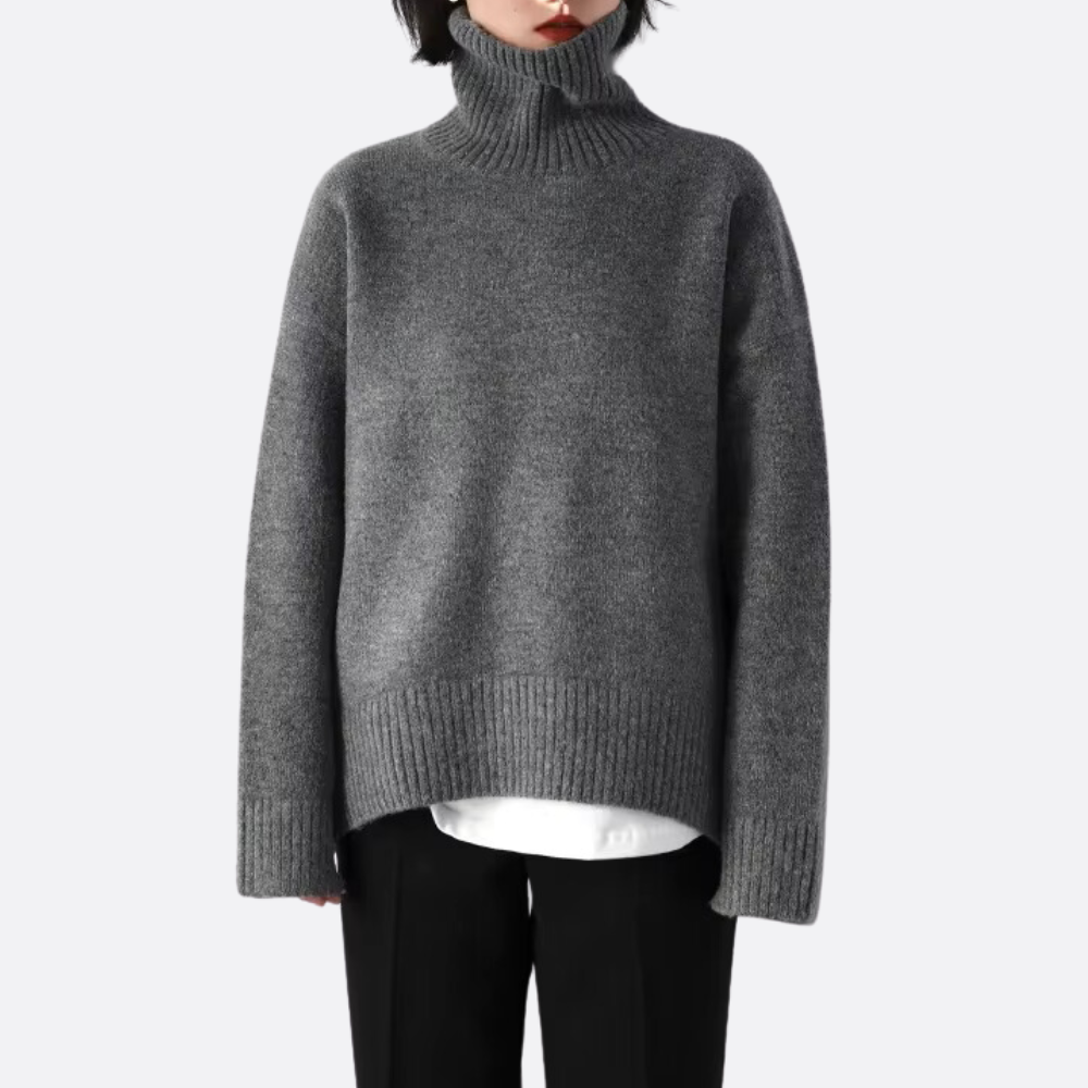 Léonie Soft Cozy Turtleneck Knit Sweater For Women Warm Autumn Winter Layering Essentials