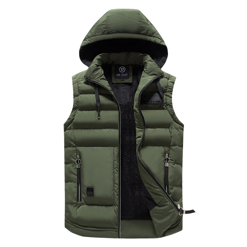 George | Quilted vest with hood for men