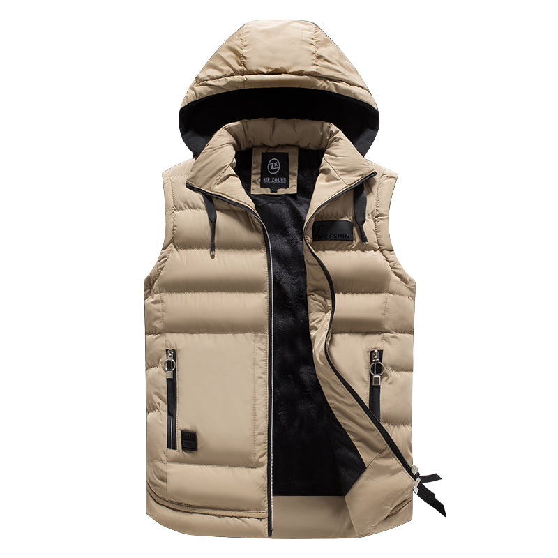 George | Quilted vest with hood for men