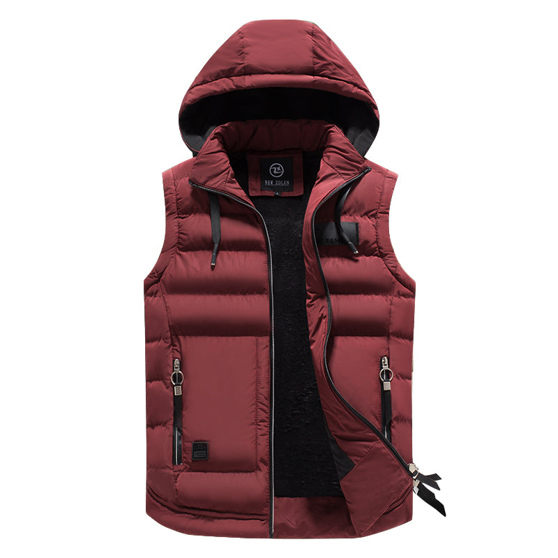 George | Quilted vest with hood for men