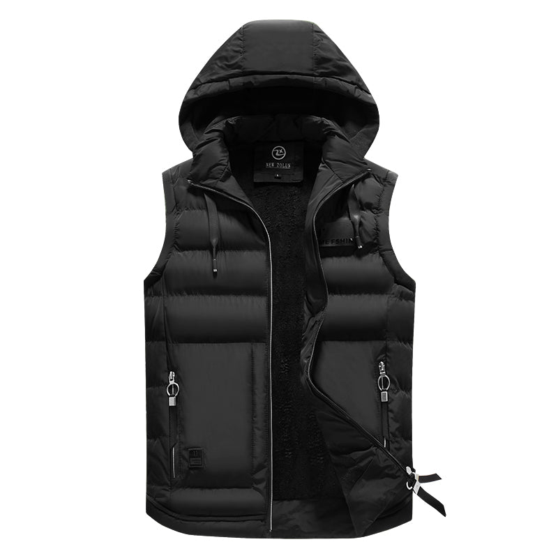 George | Quilted vest with hood for men