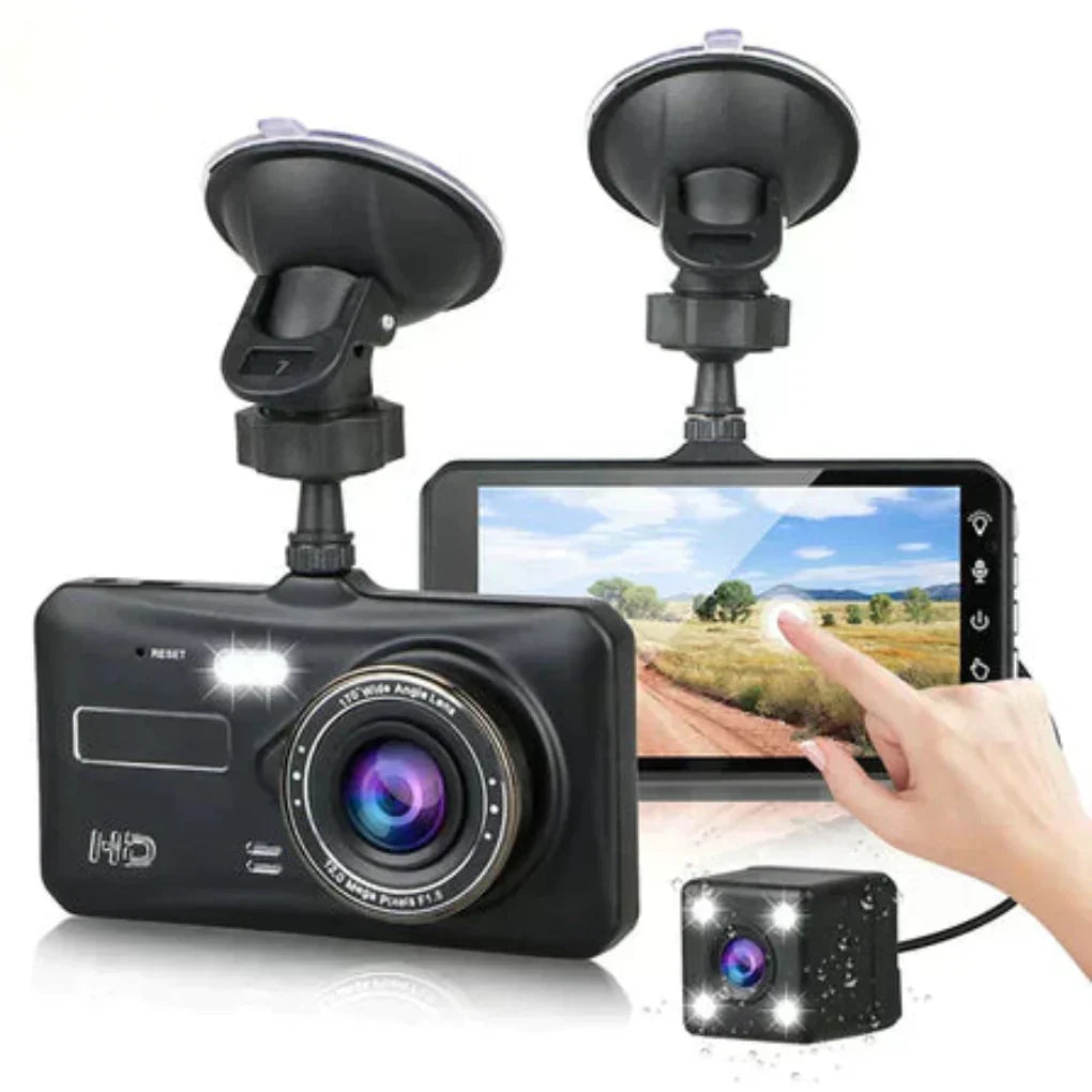 Double wireless dashcam with night vision and 170° angle - TrendAura