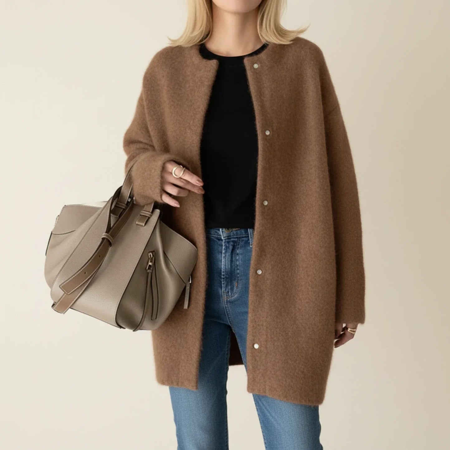 Women's Longline Warm Winter Cardigan