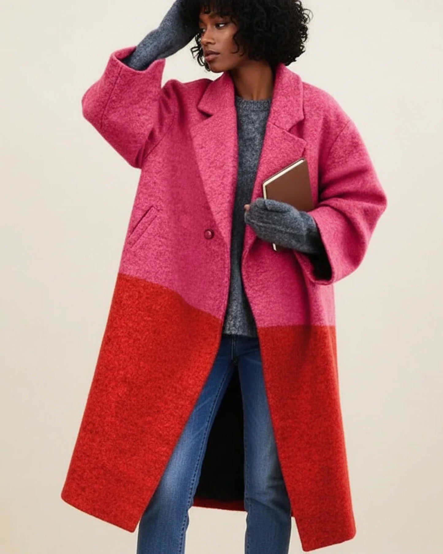 Women's Colorful Long Winter Coat
