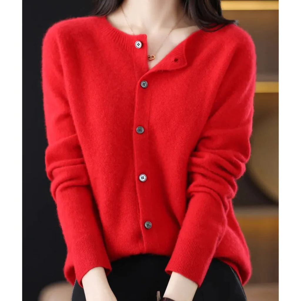 Women's Round Neck Cardigan