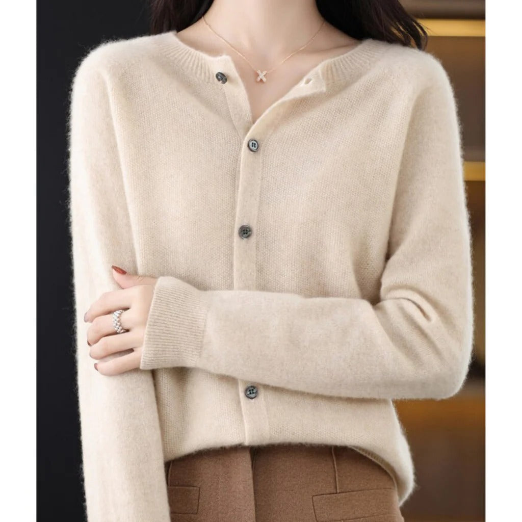Women's Round Neck Cardigan