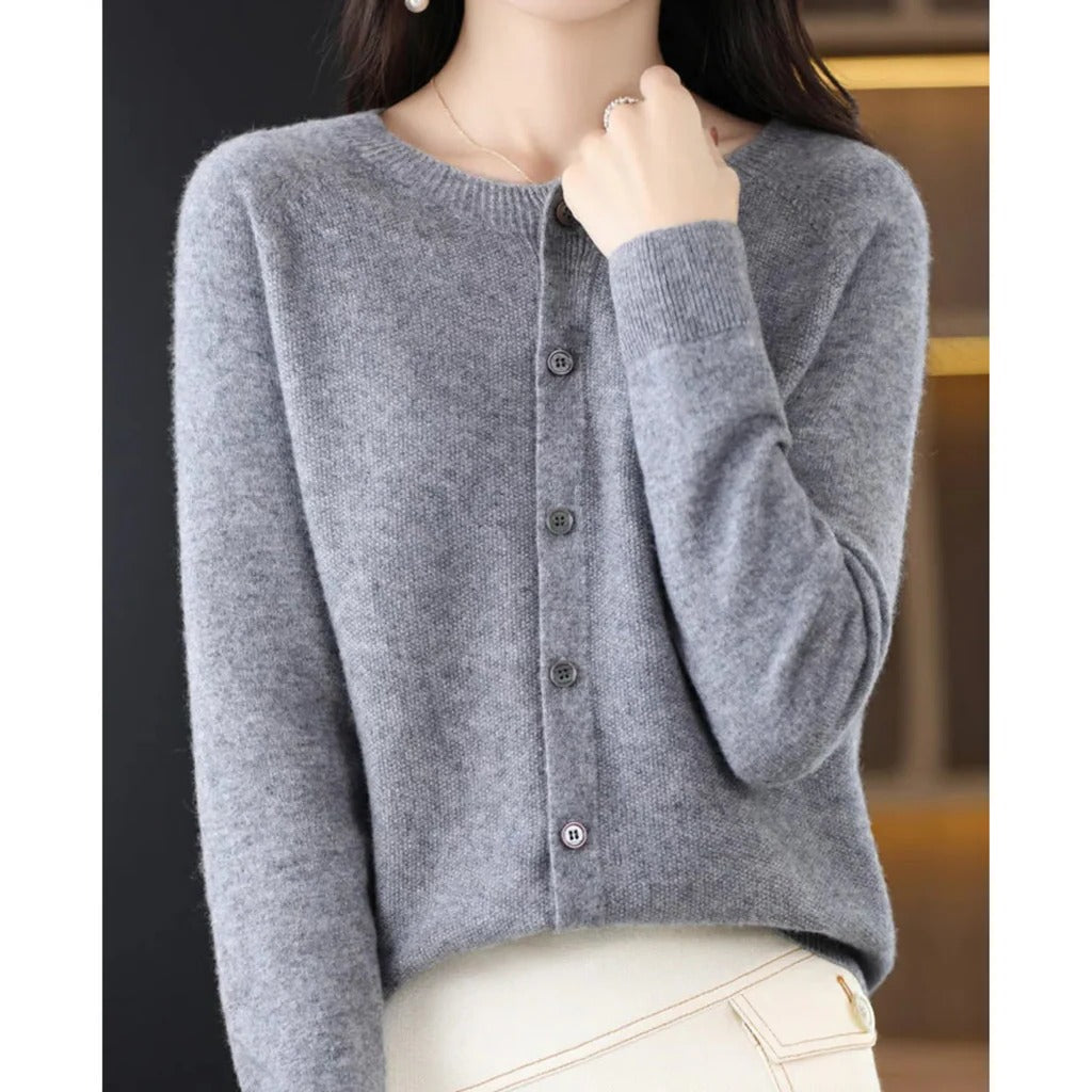 Women's Round Neck Cardigan