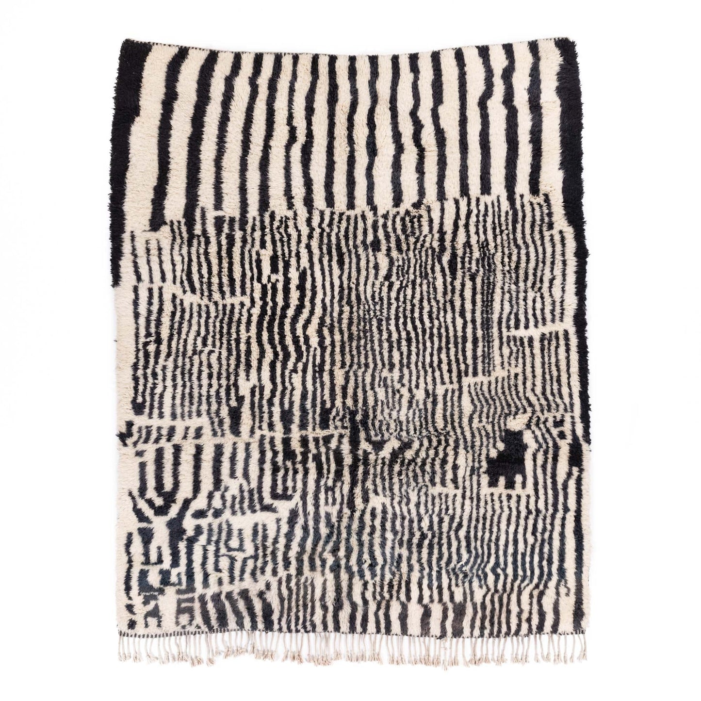 Woven Labyrinth - Luxury Shag Moroccan Rug - TrendAura