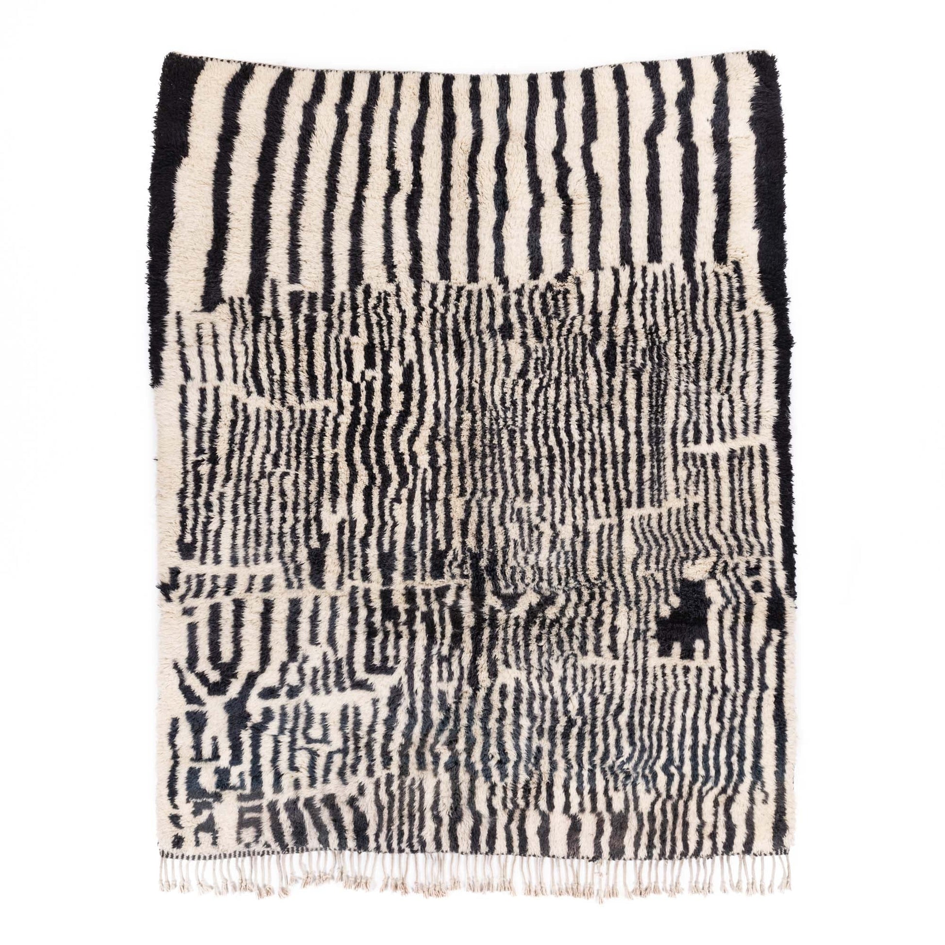Woven Labyrinth - Luxury Shag Moroccan Rug - TrendAura