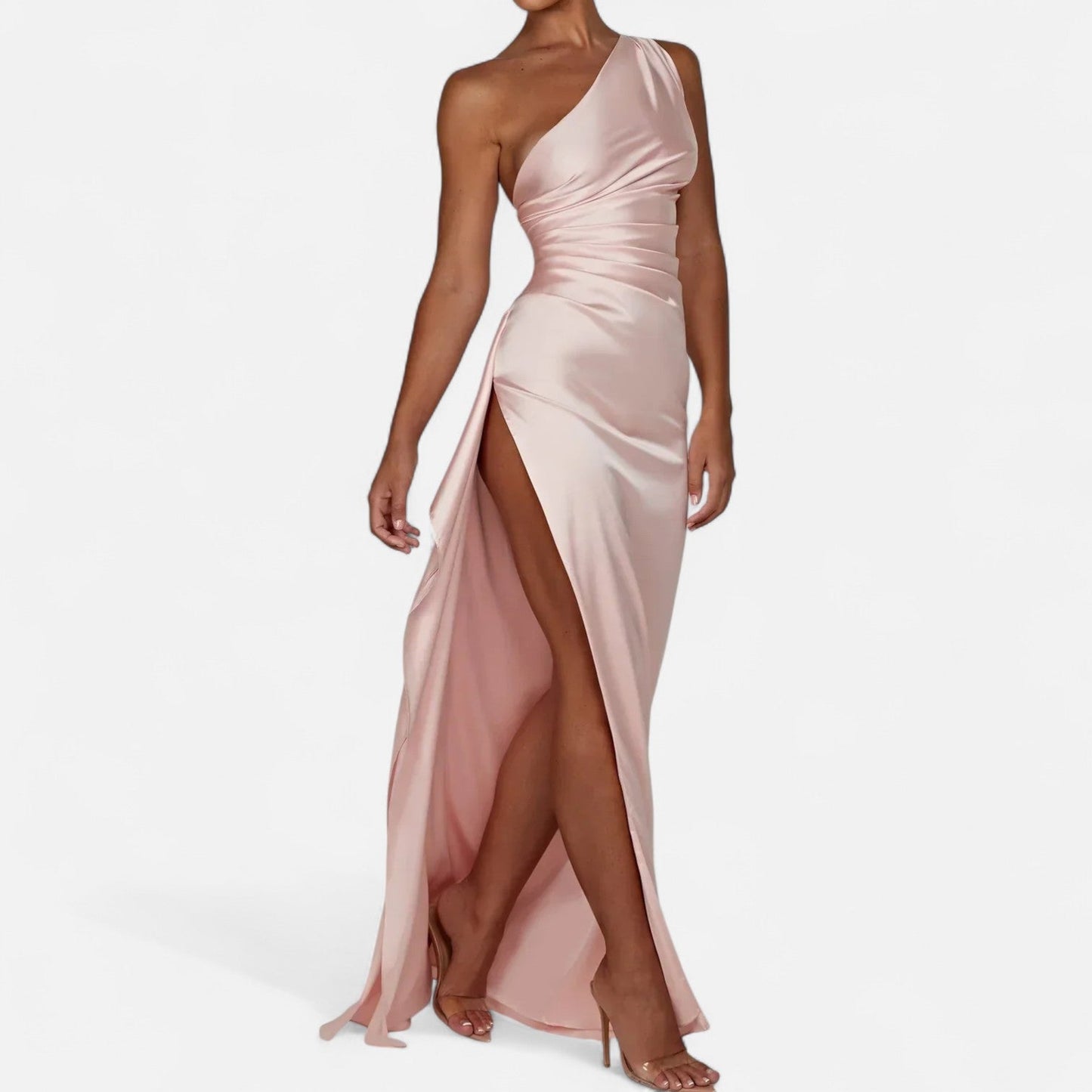 Ancient World | Asymmetric Long Dress for Women – Sculptural Silhouette, Natural Movement