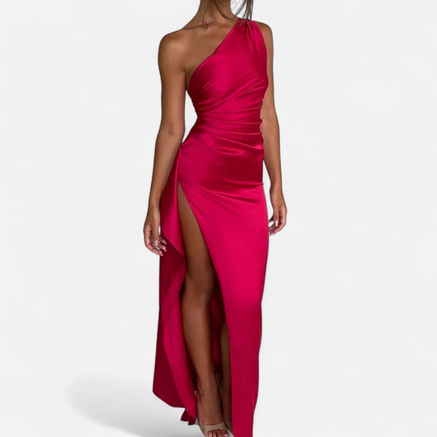 Ancient World | Asymmetric Long Dress for Women – Sculptural Silhouette, Natural Movement