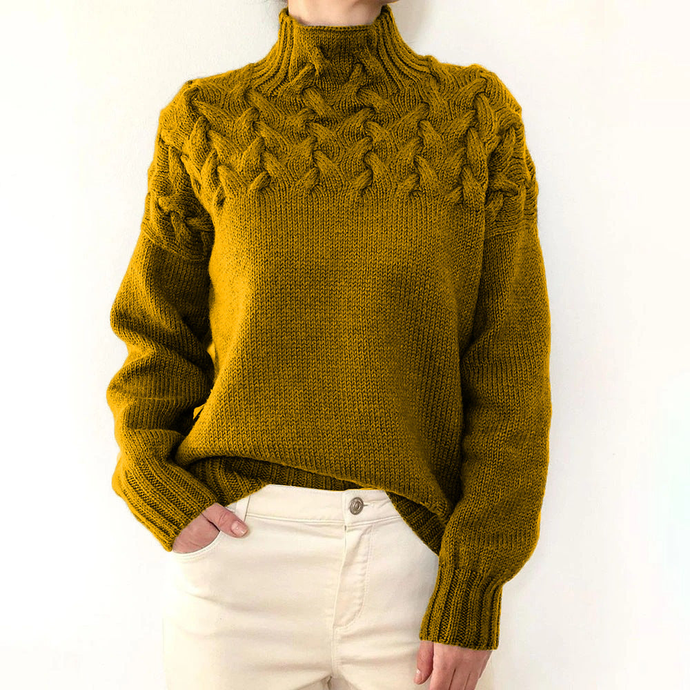 Milly Knitted Turtleneck Sweater For Women Warm Cozy Durable Soft Yarn Winter Fashion Essential For Stylish Everyday