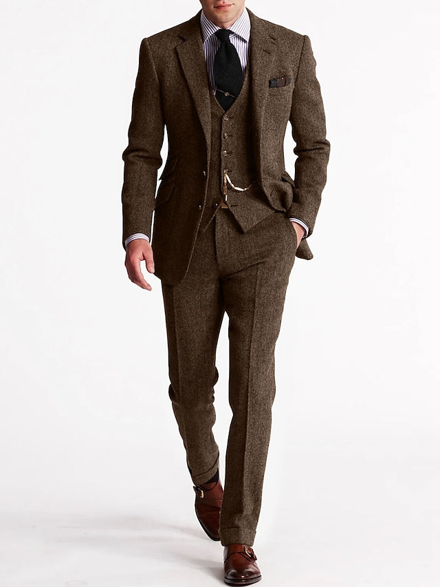 Men's Winter Suit Two Piece For Professionals Stylish Structured Detailing Elevate Your Look