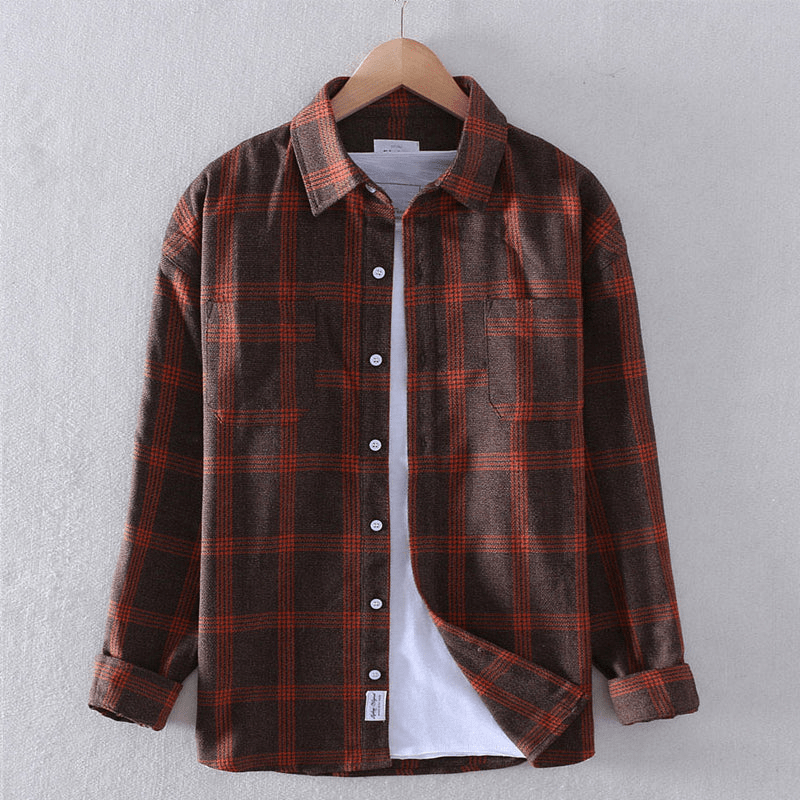 Eric Men's Checkered Casual Button Down Shirt By TrendAura Classic Pattern And Effortless Comfort For Everyday Wear